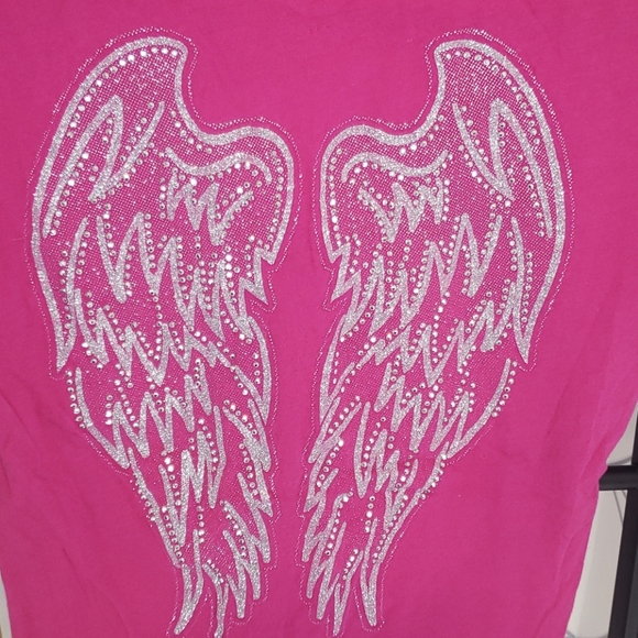 Euc sparkly angel wings t shirt small - Picture 2 of 5